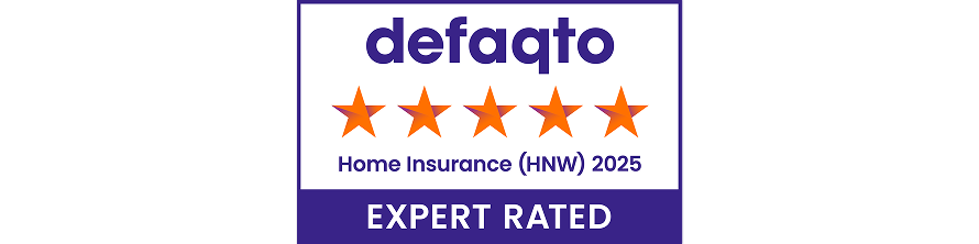 Defaqto expert rated 5 stars for High Net Worth Insurance, 2025